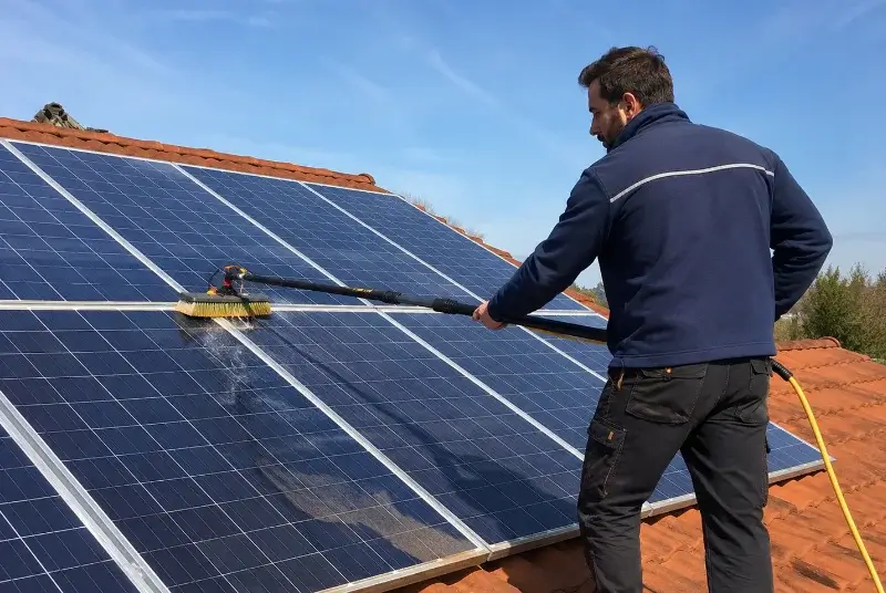 Nettoyage et entretien de panneaux solaires au Plan-de-la-Tour